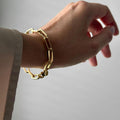 Paperclip 18k gold EMF bracelet