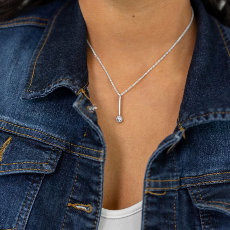 silver EMF blocker necklace